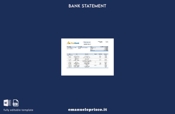 modello di parola di dichiarazione di stile verificato Suriname Finabank